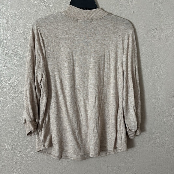Adrienne Vittadini lightweight Sweater, XL, Oatmeal - Picture 5 of 6